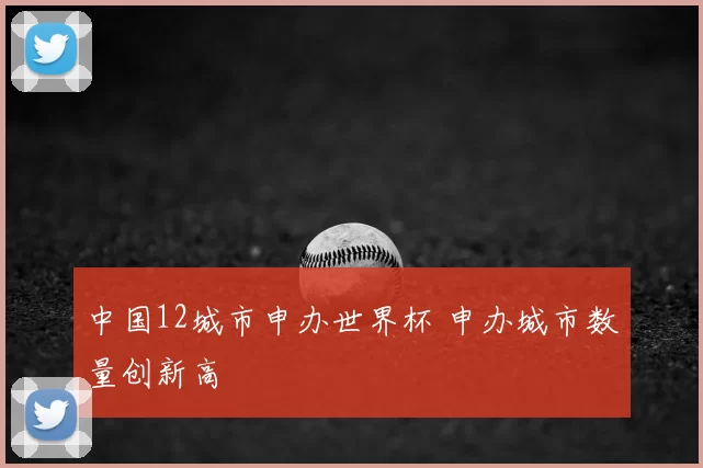 中国12城市申办世界杯 申办城市数量创新高