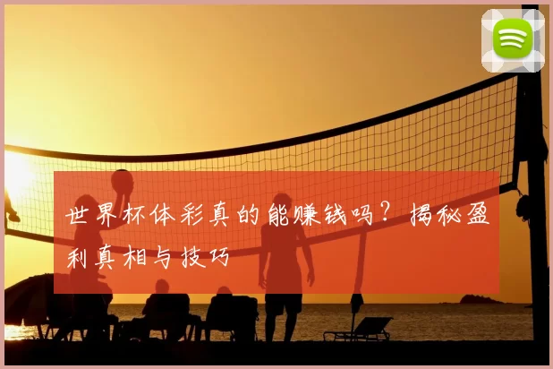世界杯体彩真的能赚钱吗?揭秘盈利真相与技巧
